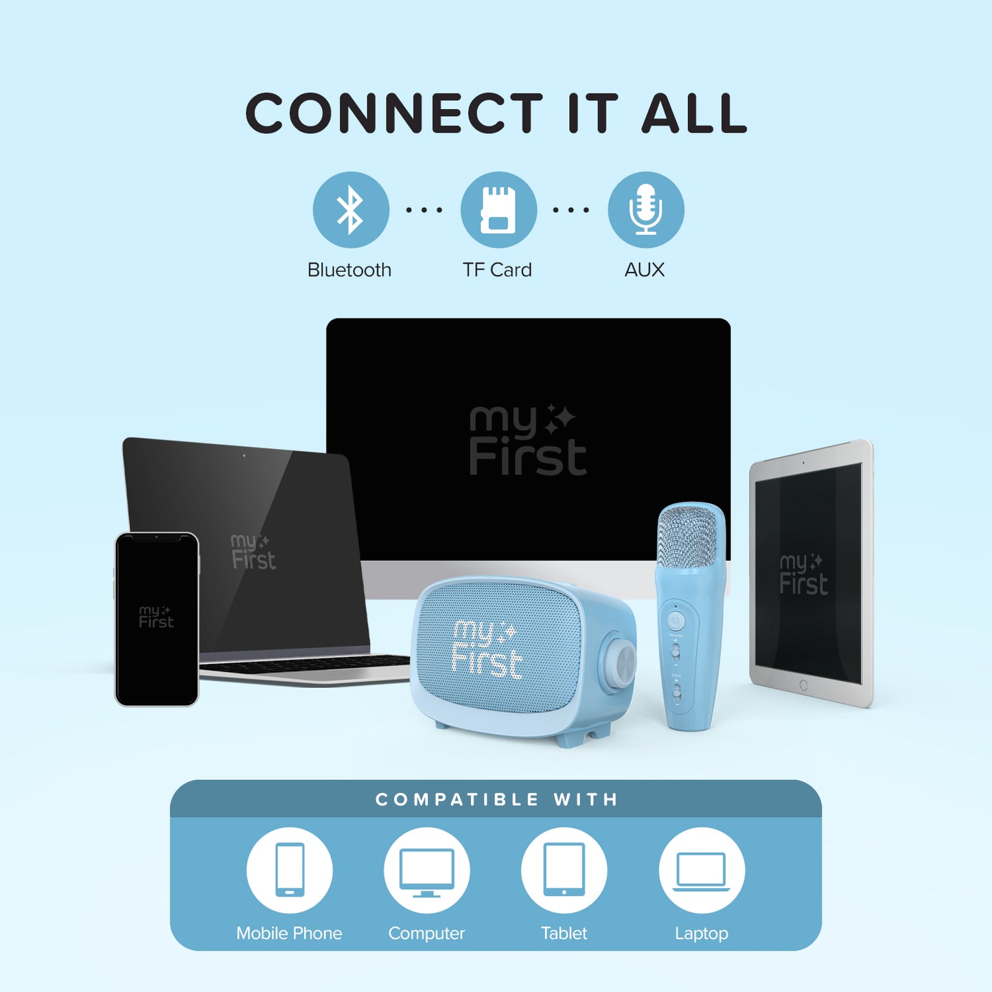 Micrófono y altavoz inalámbricos portátiles | myFirst Voice 2