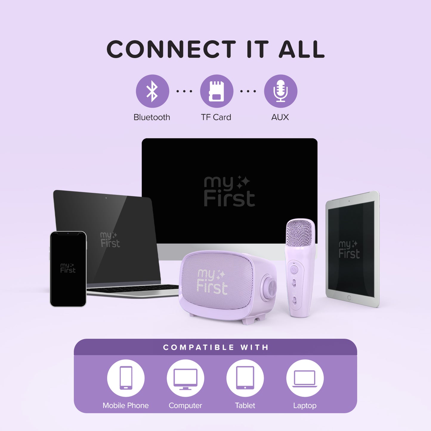Micrófono y altavoz inalámbricos portátiles | myFirst Voice 2
