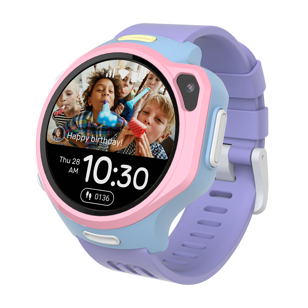 Reloj inteligente para niños con eSIM 4G, seguimiento GPS y videollamadas (redondo) | myFirst Fone R2