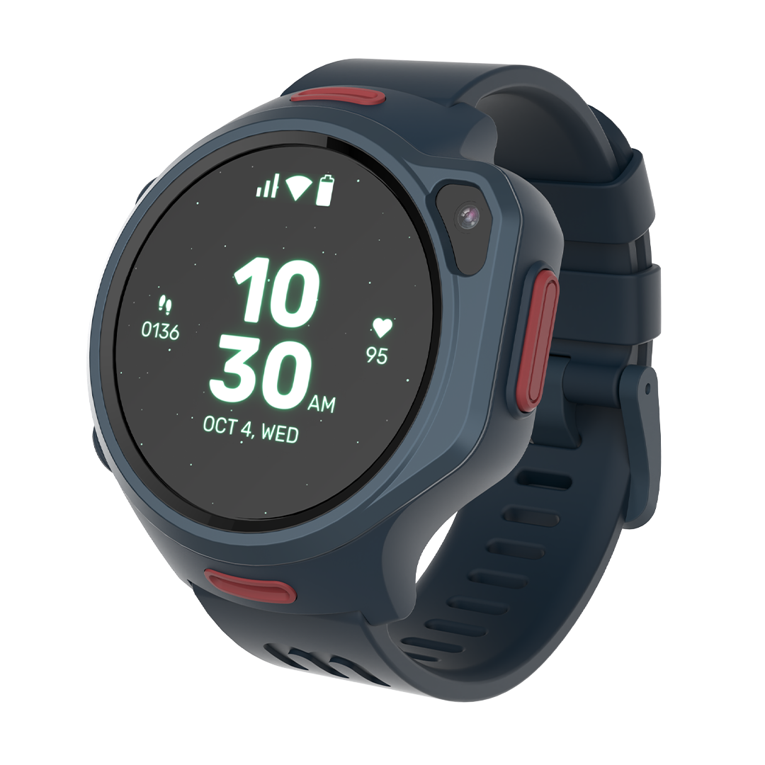 Reloj inteligente para niños con eSIM 4G, seguimiento GPS y videollamadas (redondo) | myFirst Fone R2
