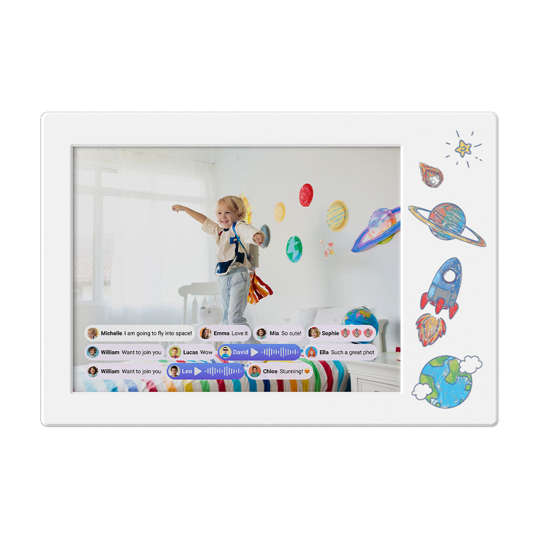 Marco de fotos digital | Regalo personalizado de 9 pulgadas | myFirst Frame Doodle