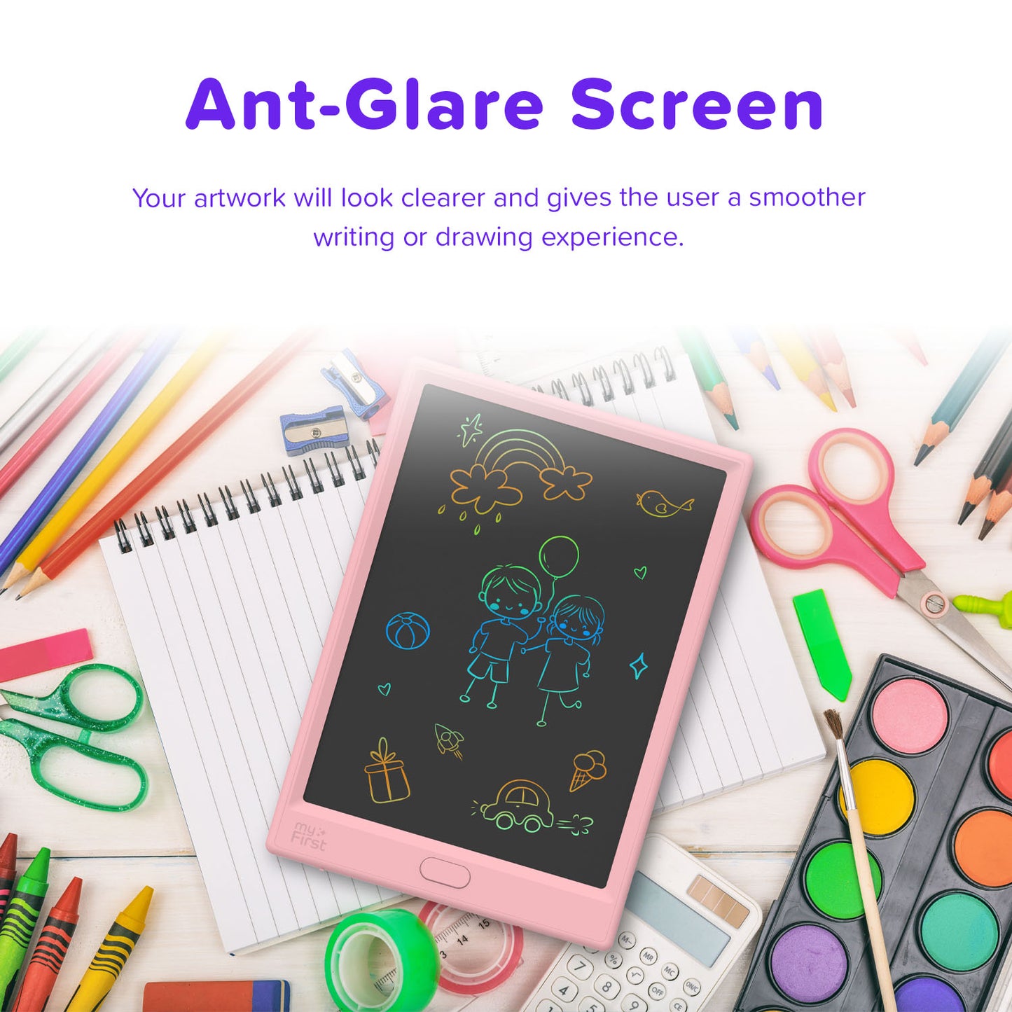 Tablet de dibujo para niños con pantalla LCD a color | myFirst Sketch Pro Neo