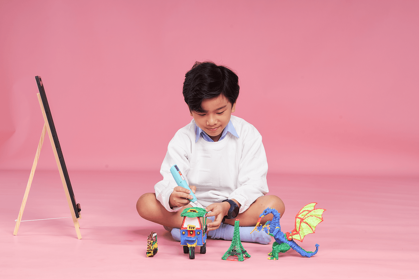 Bolígrafo 3D para niños con batería recargable e inalámbrica | myFirst 3dPen Make