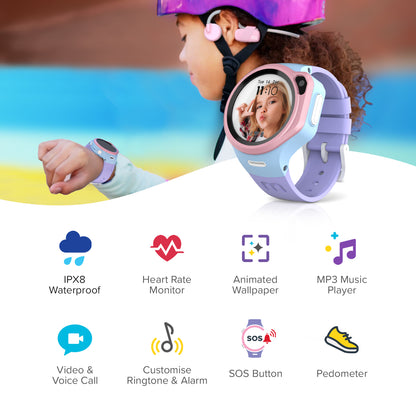 4G Kids Smart Watch with GPS Tracking, Video Call (Round) | myFirst Fone R1s