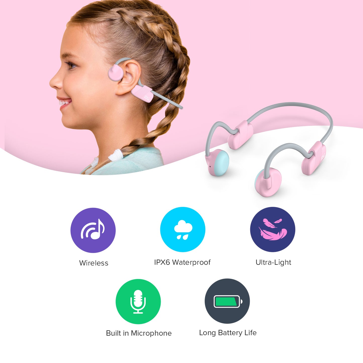 Knochenleitungskopfhörer für Kinder | myFirst Headphones BC Wireless Lite