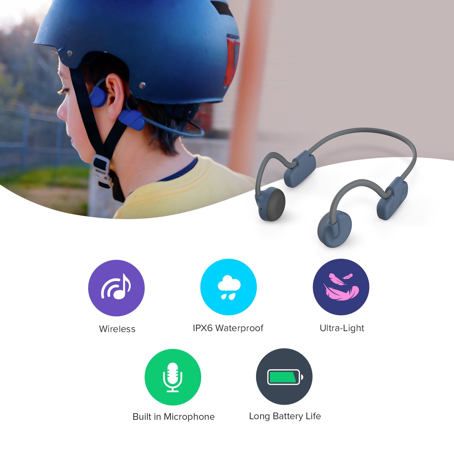 Bone Conduction Headphone for Kids | myFirst Headphones BC Wireless Lite