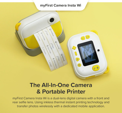 Instant Print Camera & Label Maker | Thermal Printer w/ Refills | myFirst Camera Insta Wi