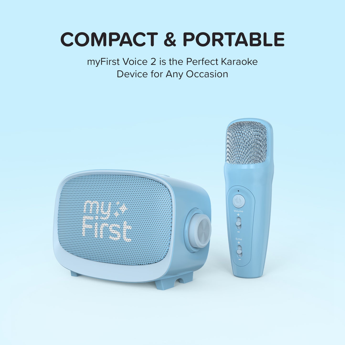 Microphone et haut-parleur sans fil portables | myFirst Voice 2