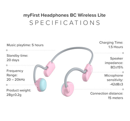 Bone Conduction Headphone for Kids | myFirst Headphones BC Wireless Lite