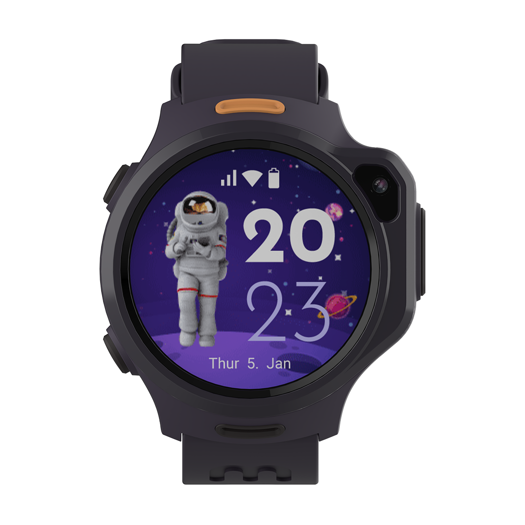 Montre connectée eSIM 4G pour enfants avec suivi GPS, appel vidéo (ronde) | myFirst Fone R2