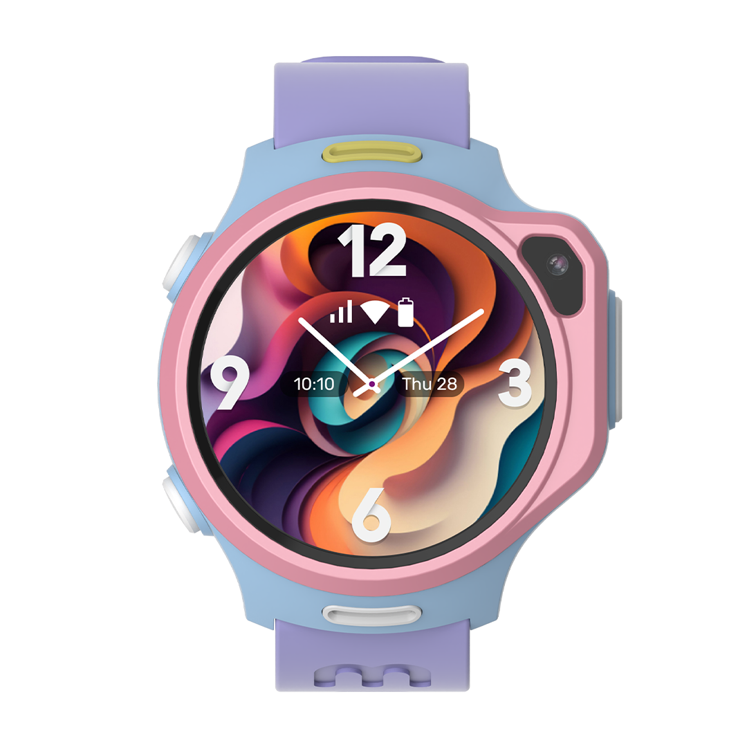 Montre connectée eSIM 4G pour enfants avec suivi GPS, appel vidéo (ronde) | myFirst Fone R2