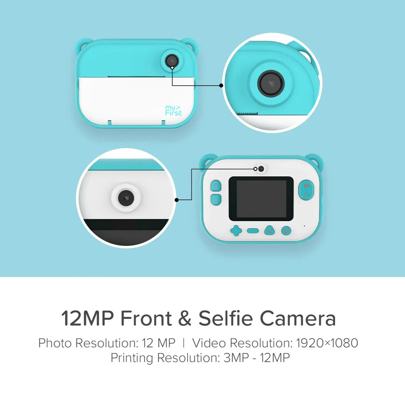 Instant Print Camera | Thermal Printer w/ Paper Refills | myFirst Camera Insta 2