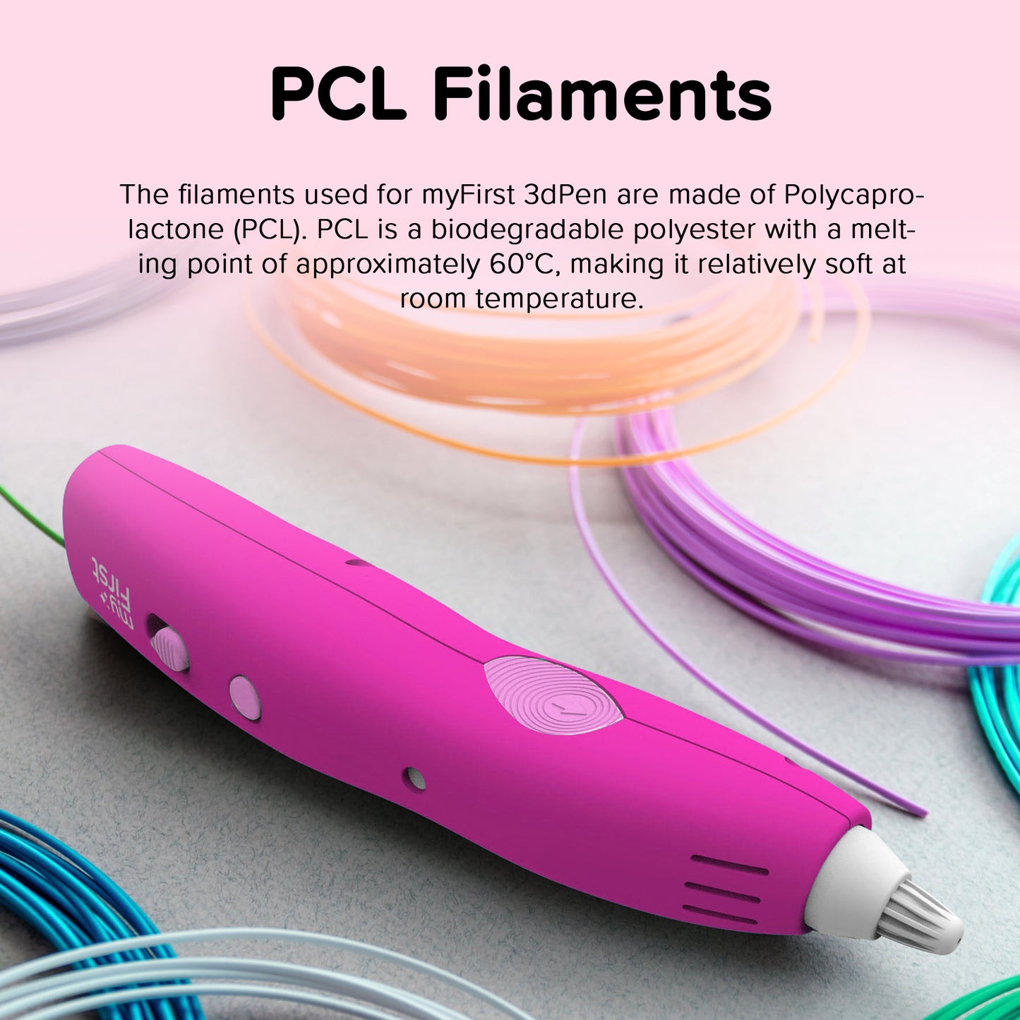 Stylos 3D pour enfants avec batterie sans fil et rechargeable | myFirst 3dPen Make