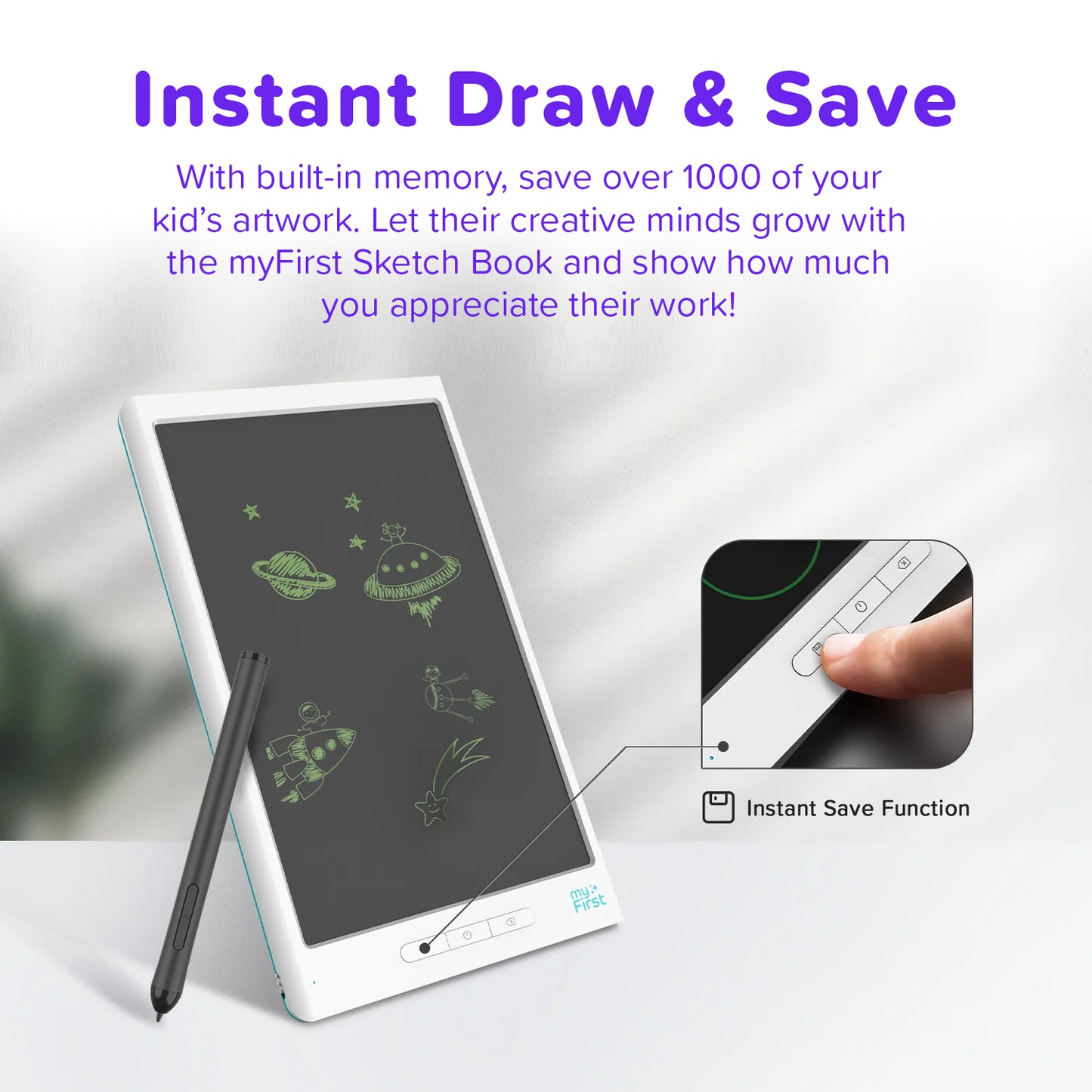 Bloc de dessin pour enfants avec application exclusive | myFirst Sketch Book