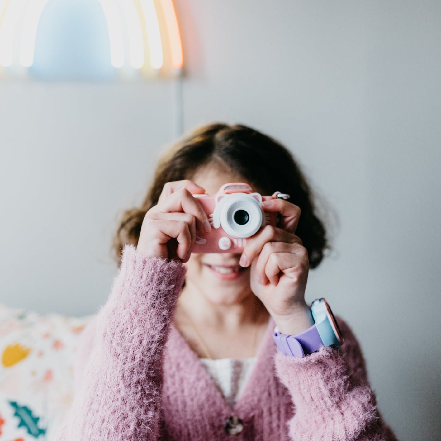 Appareil photo numérique pour enfants avec étui de protection en caoutchouc et cordon | myFirst Camera 3