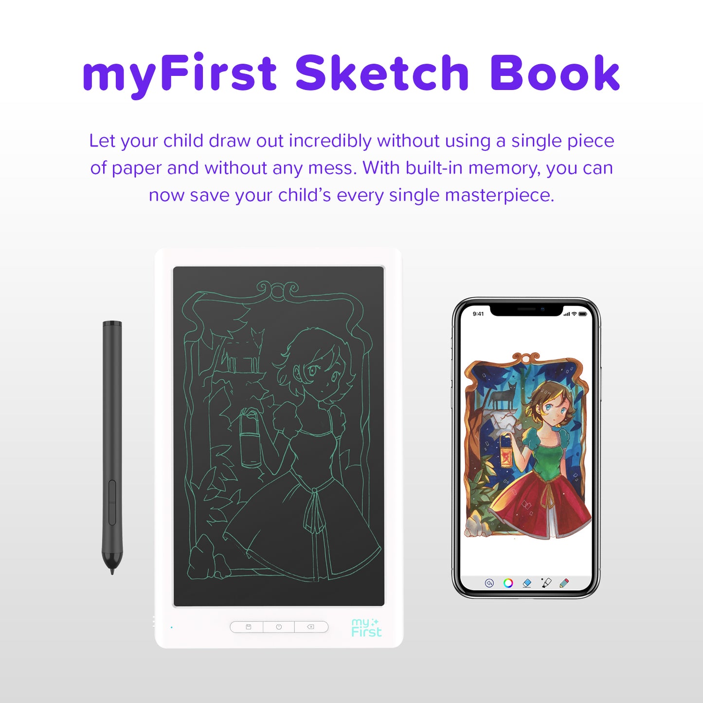 Zeichenblock für Kinder mit exklusiver App | myFirst Sketch Book